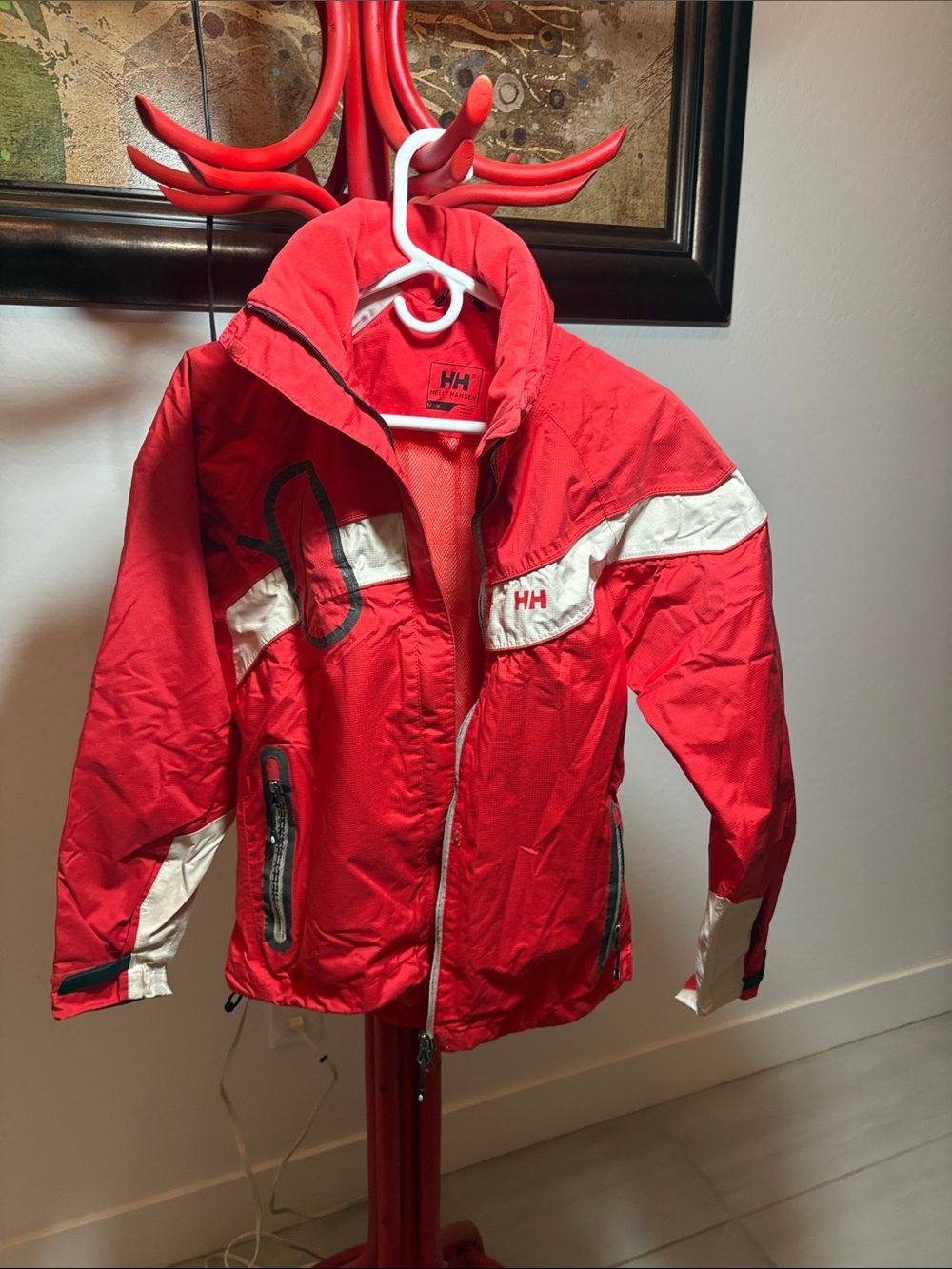 Helly Hansen womens Red ski Jacket with White Accents